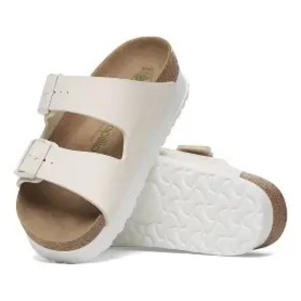 Papillio by Birkenstock $125 Arizona Platform Sandal - Vegan Eggshell Sz 39N NIB